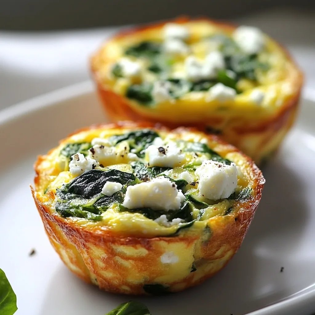 Quick & Healthy Egg Muffins with Spinach and Feta