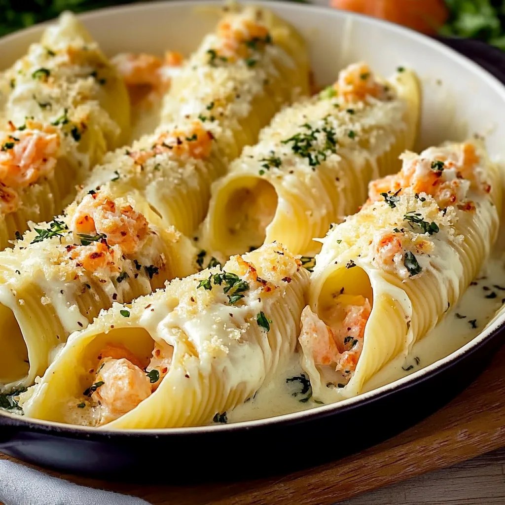 Creamy Seafood Stuffed Shells