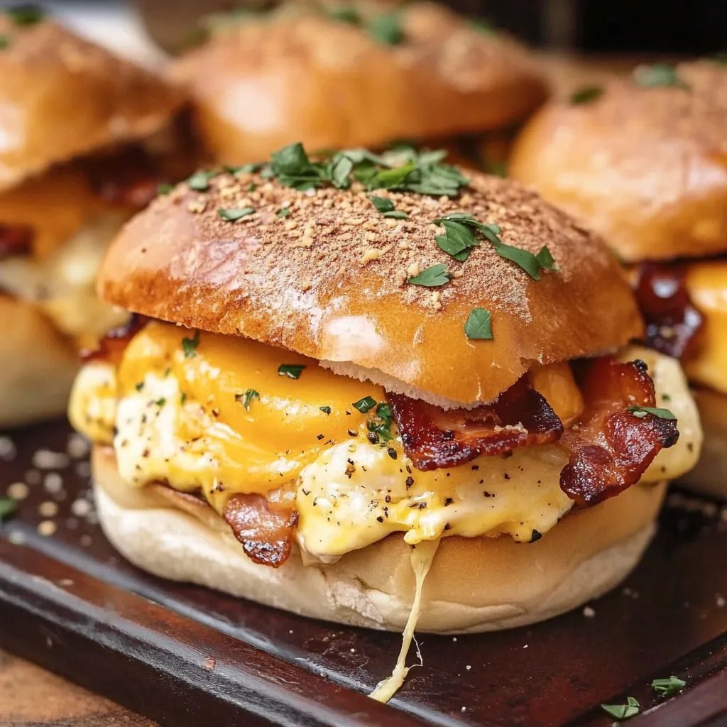 Crack Breakfast Sliders (Bacon Egg & Cheese)