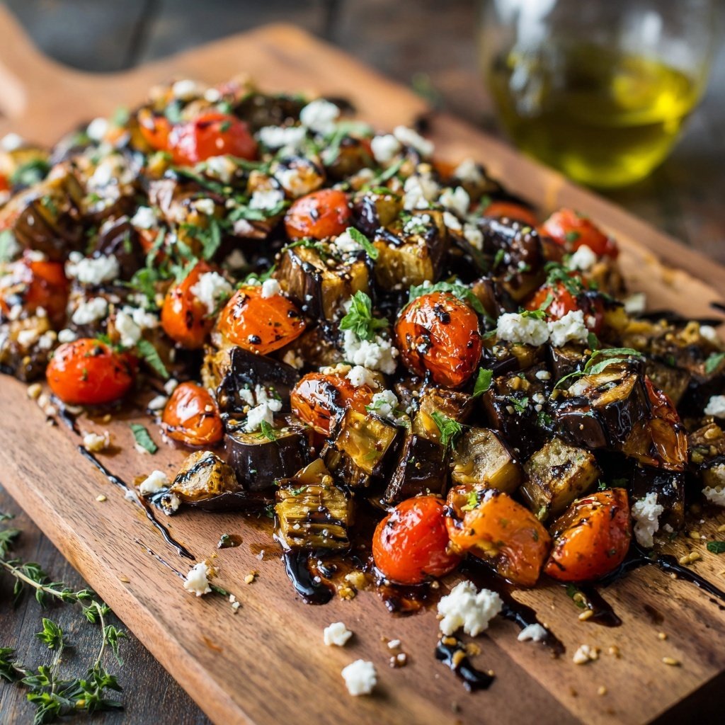 Mediterranean Roasted Eggplant Salad