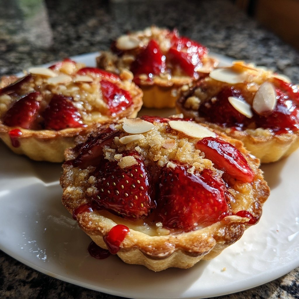 Valentines Treats Strawberry Almond Tartlets