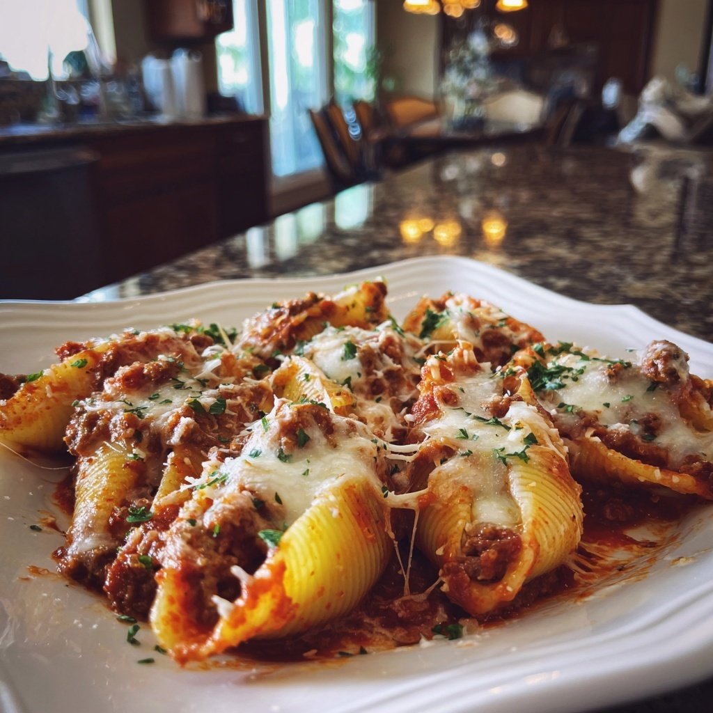 Ground Beef Stuffed Shells