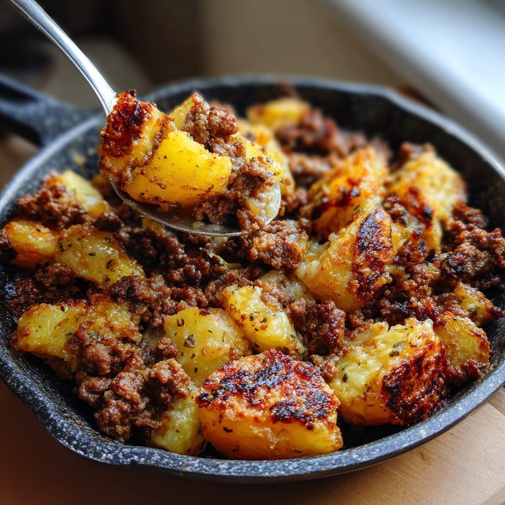 Easy Ground Beef Skillet With Potatoes