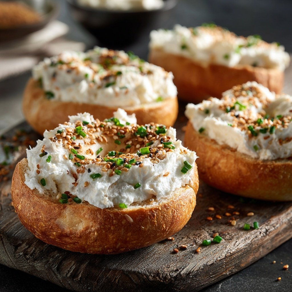 Protein Bagels With Cottage Cheese