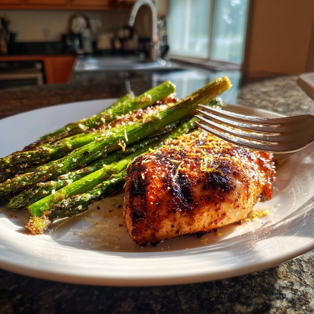 Healthy Chicken With Roasted Asparagus