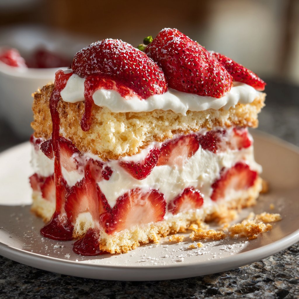 Classic Strawberry Shortcake With Fresh Cream