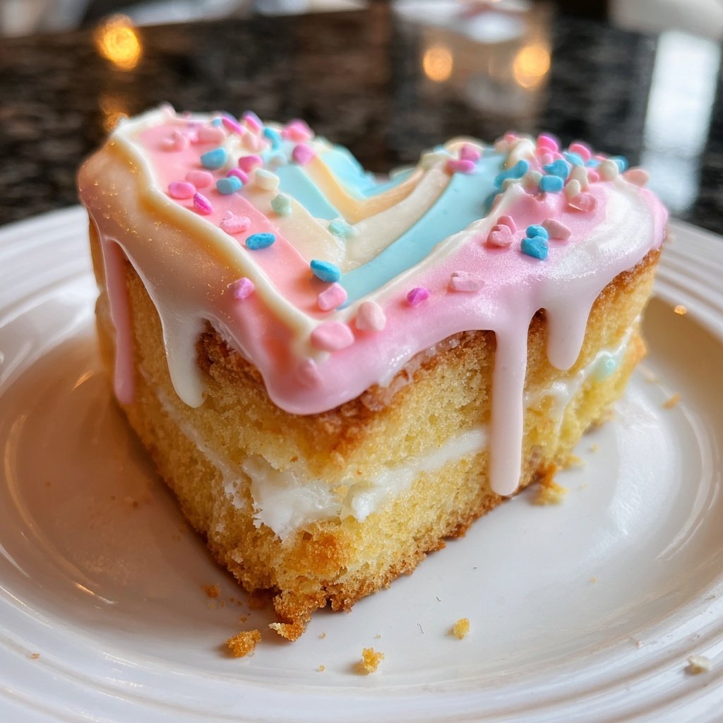 Mini Heart Cake with Vanilla Sponge