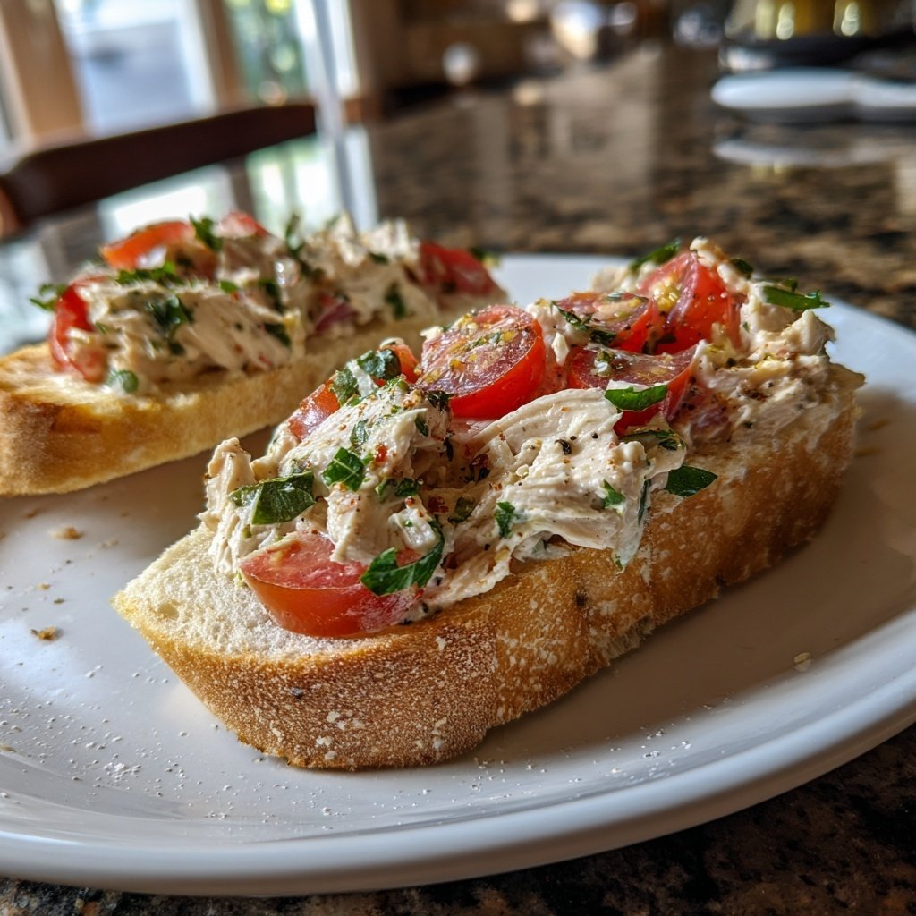 Tomatenbroodjes met Kipsalade