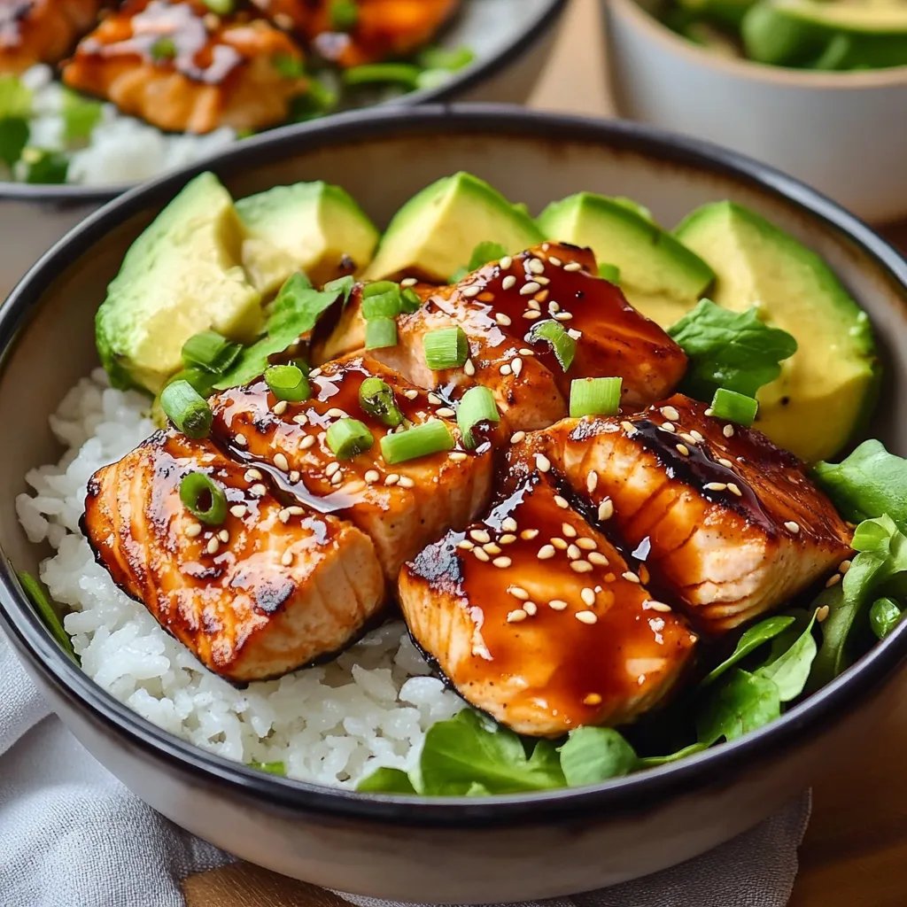 Honey Sriracha Salmon Bowls