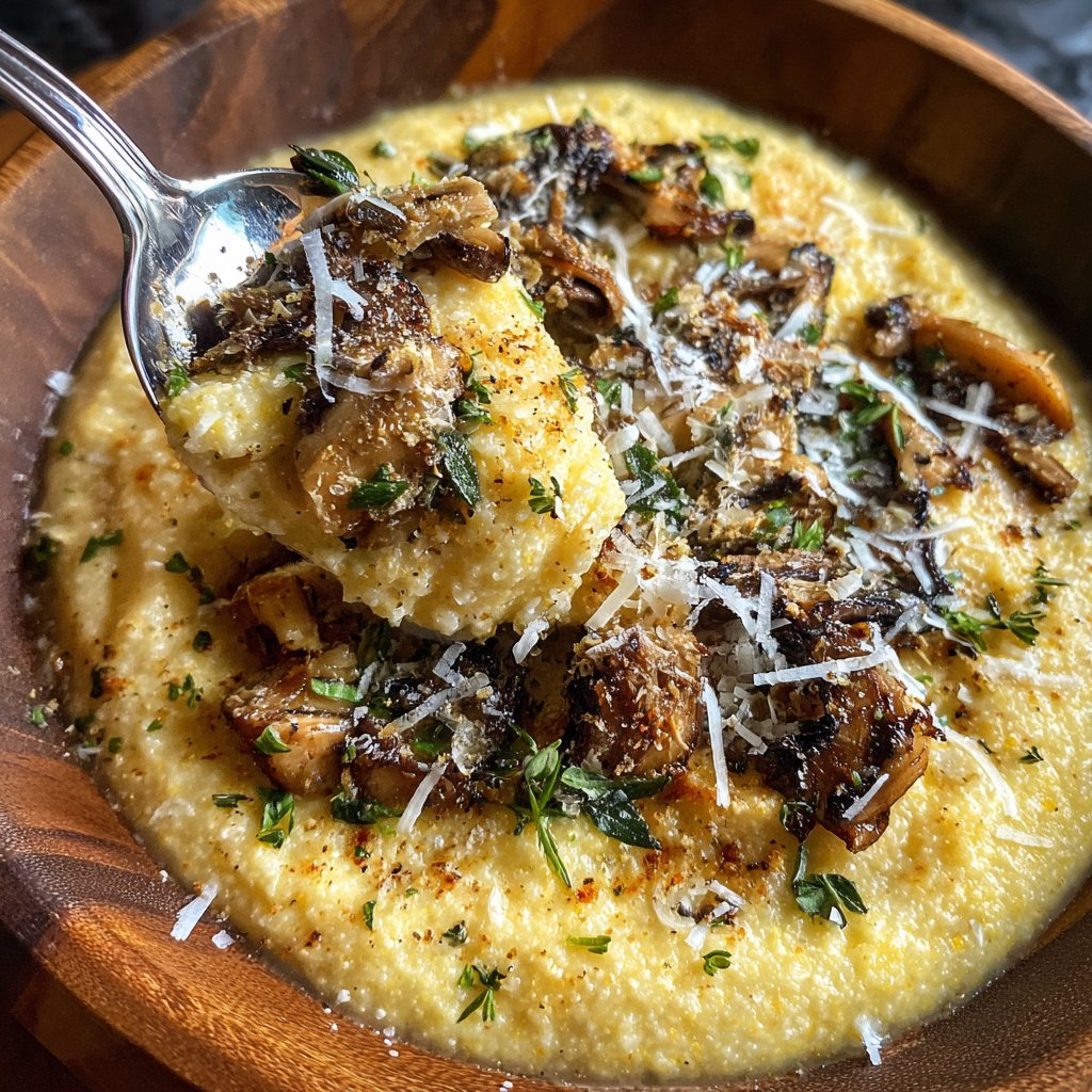 Creamy Polenta with Truffle Mushrooms