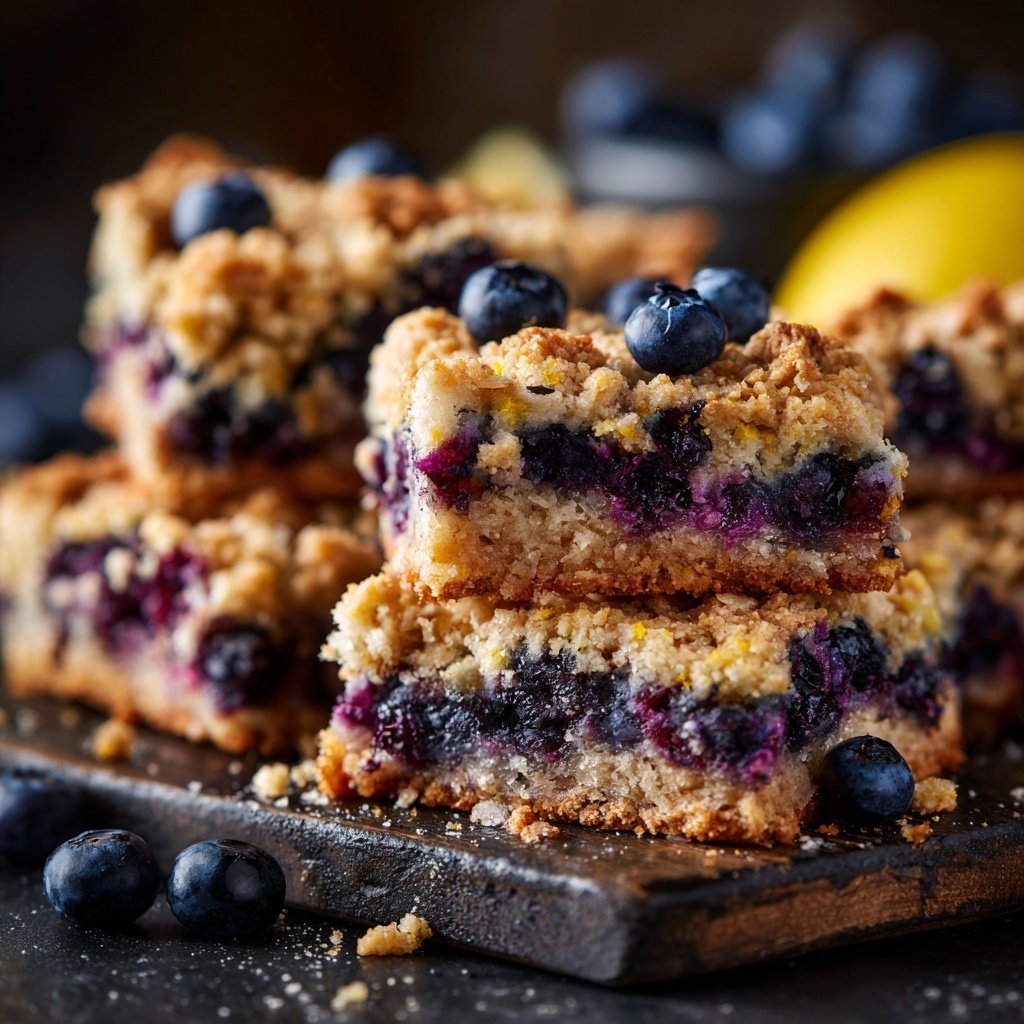 Blueberry Lemon Oat Squares